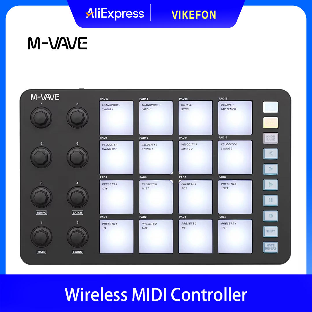 Midi Controller Pad - M-VAVE SMC-PAD 무선 MIDI 컨트롤러 적합한