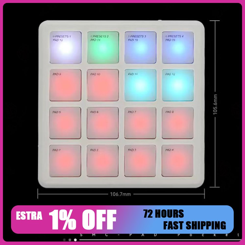 Midi Controller Pad - M-VAVE SMC-PAD 포켓 무선 블루투스 MIDI