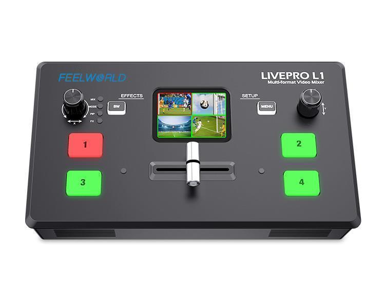 Audio Mixer 4 Channel - FEELWORLD LIVEPRO L1 V1 4xHDMI 입력