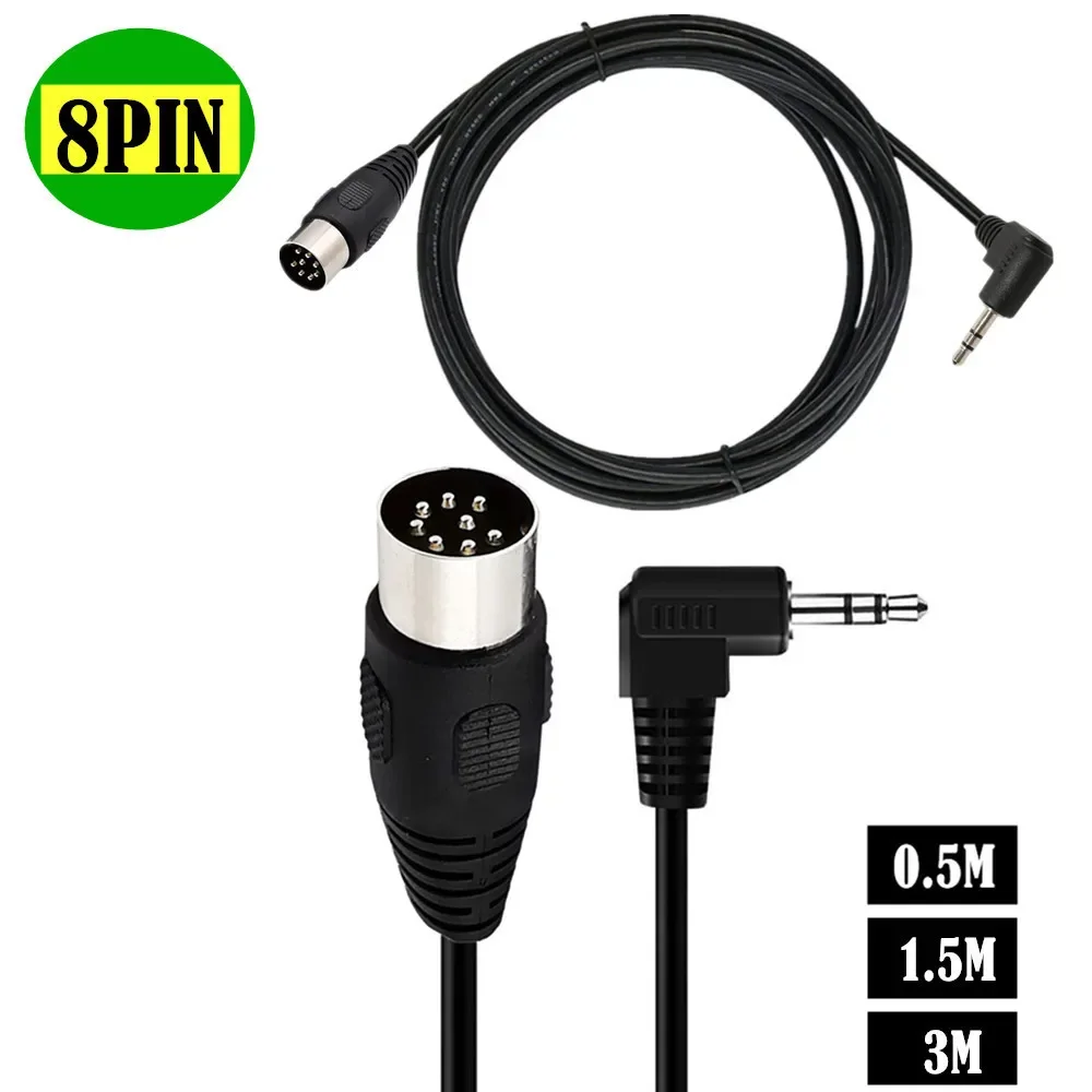 Audio Music Instrumental - Din 8핀에서 DC3.5mm 케이블로 변환, 8핀