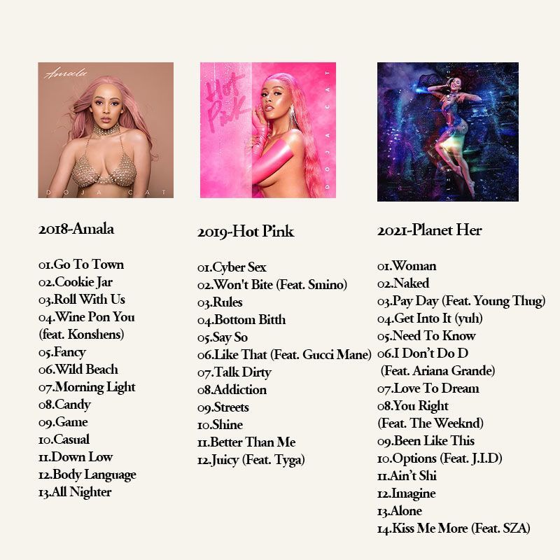 Doja Cat 6CD 음악 앨범 컬렉션, CD만, 무 - Audio Music For 리뷰 및 가격
