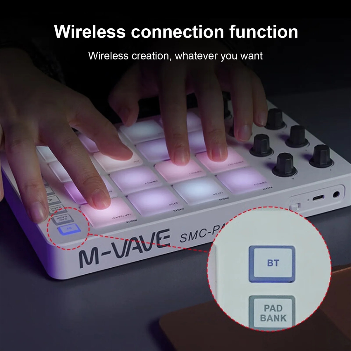 M-VAVE SMC-PAD 무선 MIDI 컨트롤러 적합 - Midi Controller Pad 리뷰 및 가격