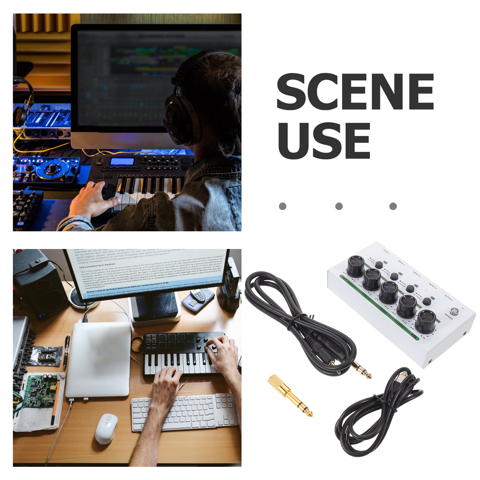 4채널 컴팩트 오디오 믹서 화이트 전문가용 스테레오 믹 - Audio Mixer 4 Channel 리뷰 및 가격