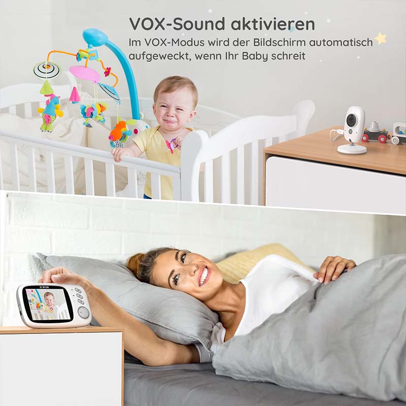 Boifun 3.2인치 디지털 LCD 화면 무선 베이비 - Audio Detect Music 리뷰 및 가격