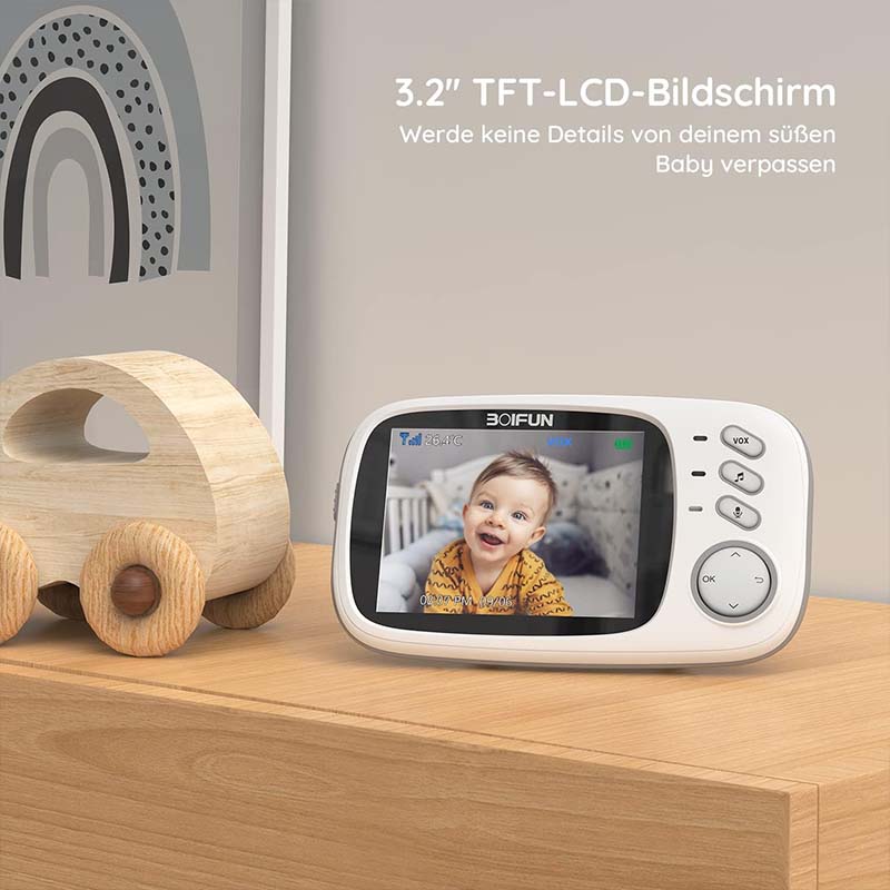 Boifun 3.2인치 디지털 LCD 화면 무선 베이비 - Audio Detect Music 리뷰 및 가격