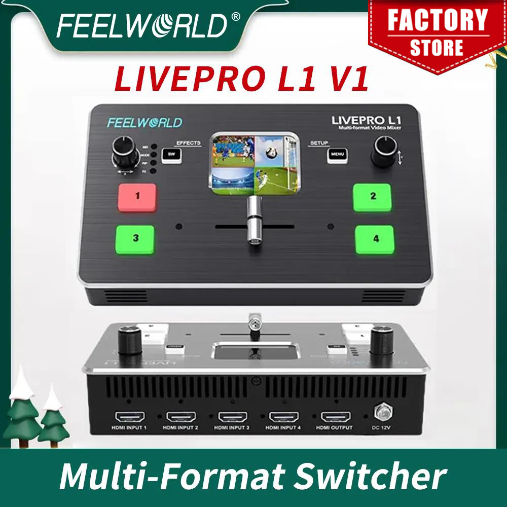 FEELWORLD LIVEPRO L1 4xHDMI 입력 - Audio Mixer 4 Channel 리뷰 및 가격