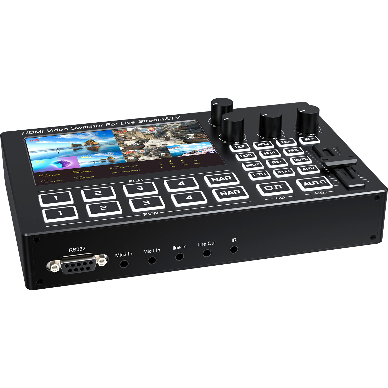 1080P 4채널 HDMI 라이브 스트리밍 비디오 믹서 - Audio Mixer 4 Channel 리뷰 및 가격